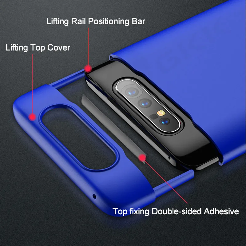 Armor Camera Lifting Protection Case for Samsung Galaxy A80 Case 3 in 1 Shockproof Matte Hard Phone Cover for Samsung A80 Coque