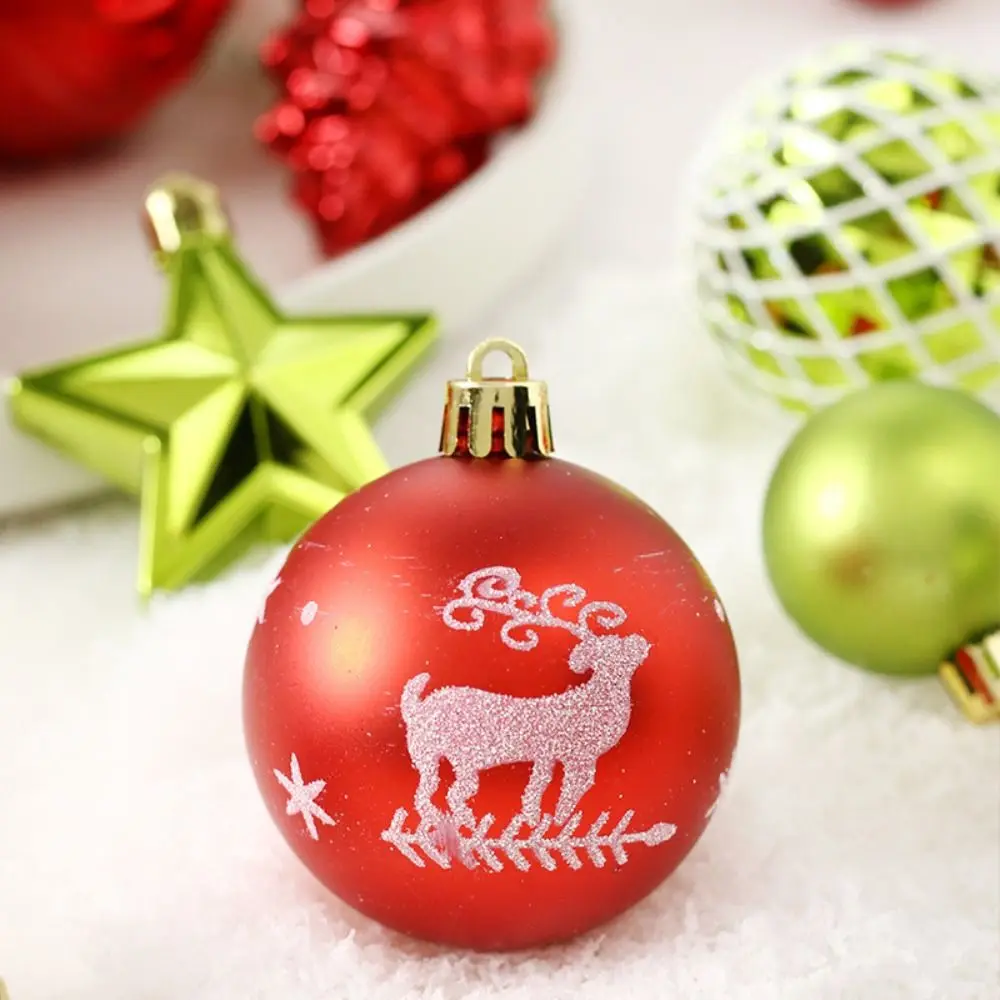 

65pcs Shatterproof Christmas Ball Set Waterproof Creative Christmas Tree Decoration Pendant Painted Delicate Hanging Ornament