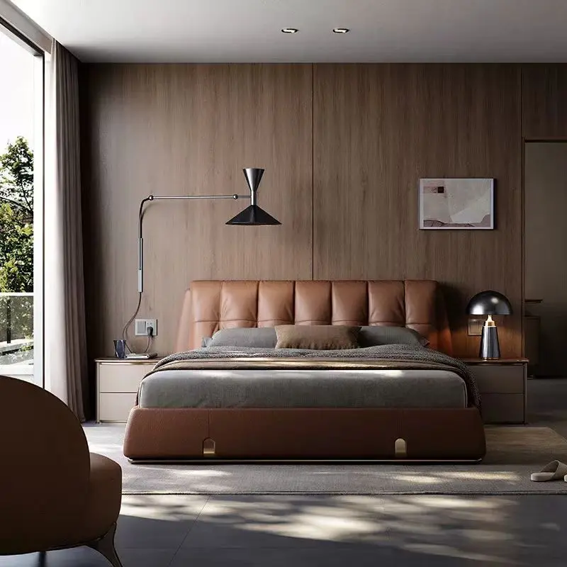 

Italian style, minimalist, master bed, light luxury, modern, soft bag, high sense