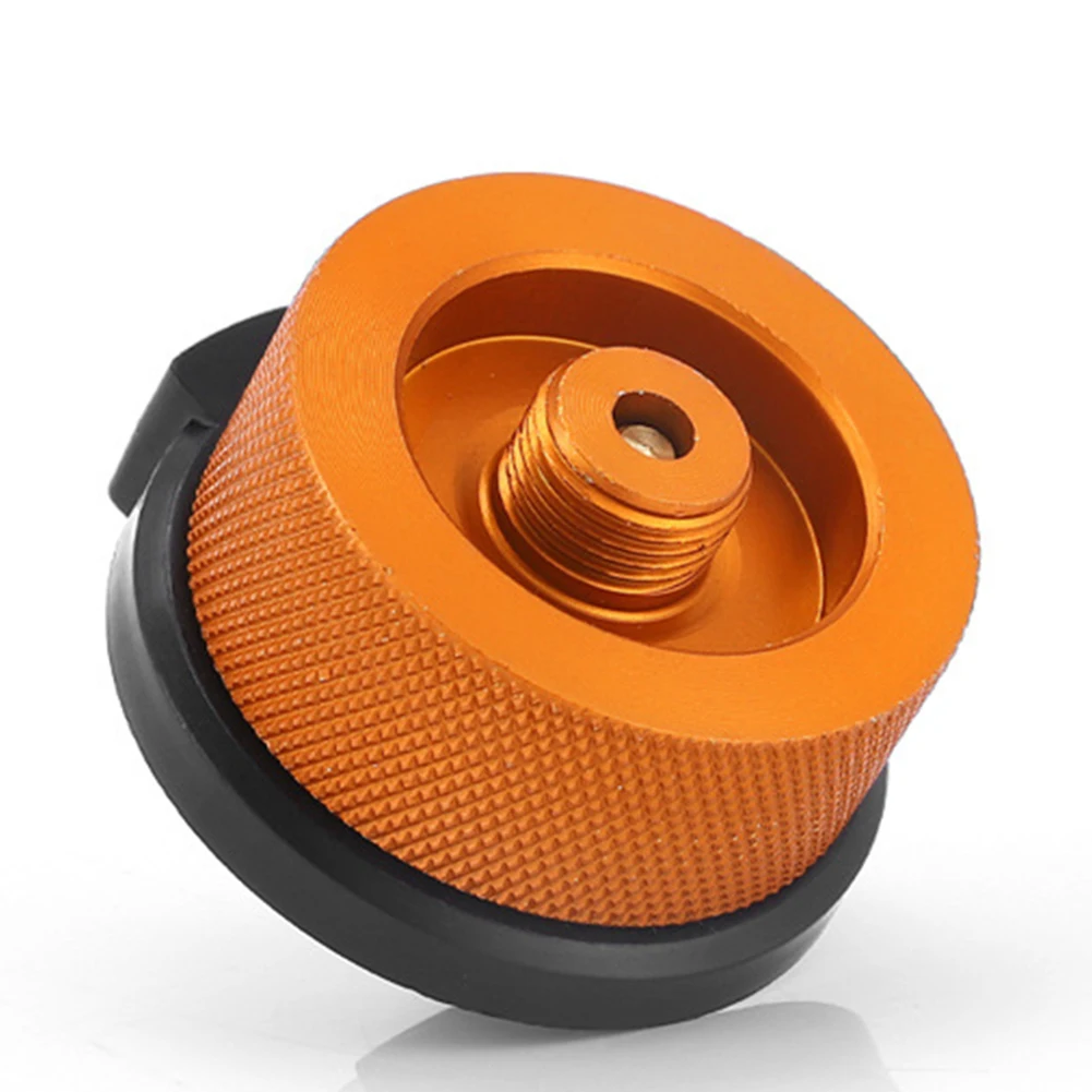 Gas Tank Adapter Outdoor 3.5*2.5*2.5cm Aluminum Alloy + Plastic Orange For Split Stoves High Quality Brand New
