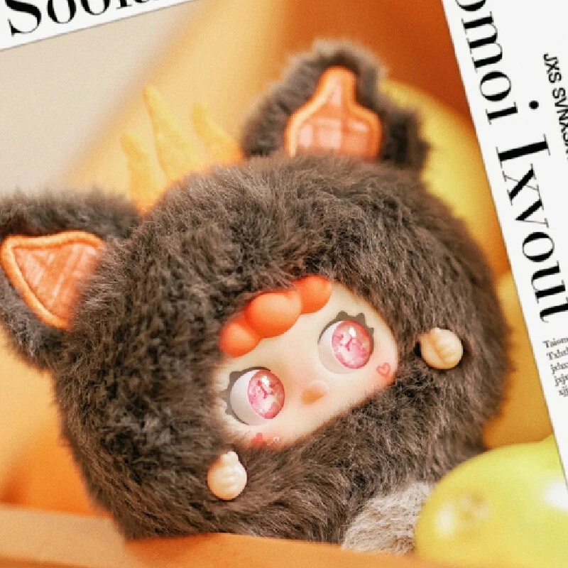 طفل ثلاثة ميجو ليتل تريكستر سلسلة الفينيل أفخم صندوق أعمى لطيف عروسة كارتون حقيبة رائعة قلادة مفاجأة صندوق غامض الهدايا #4