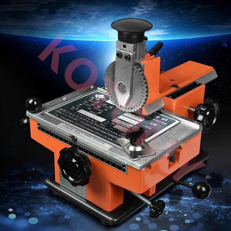 Small Desktop Semi Automatic Metal Name Plate Engraving Machines Nameplate Marking Machine Sign Printer Embossing Machine