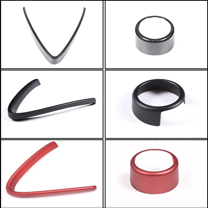 For Alfa Romeo Giulia Stelvio 2017-2021 ABS Carbon Fiber Look V-Shape Front Grille Trim Badge Frame Cover