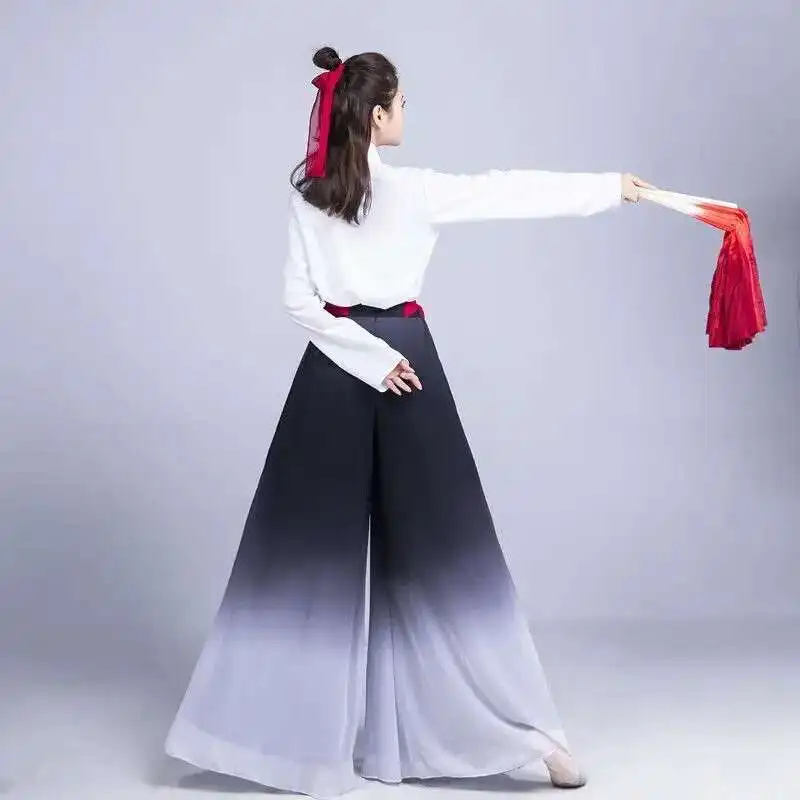 Dancing Dress Performance Dress Classical Dance Costume Girls Dance Practice Dress Elegant Modern Dance Dress Ancient Hanfu Suit