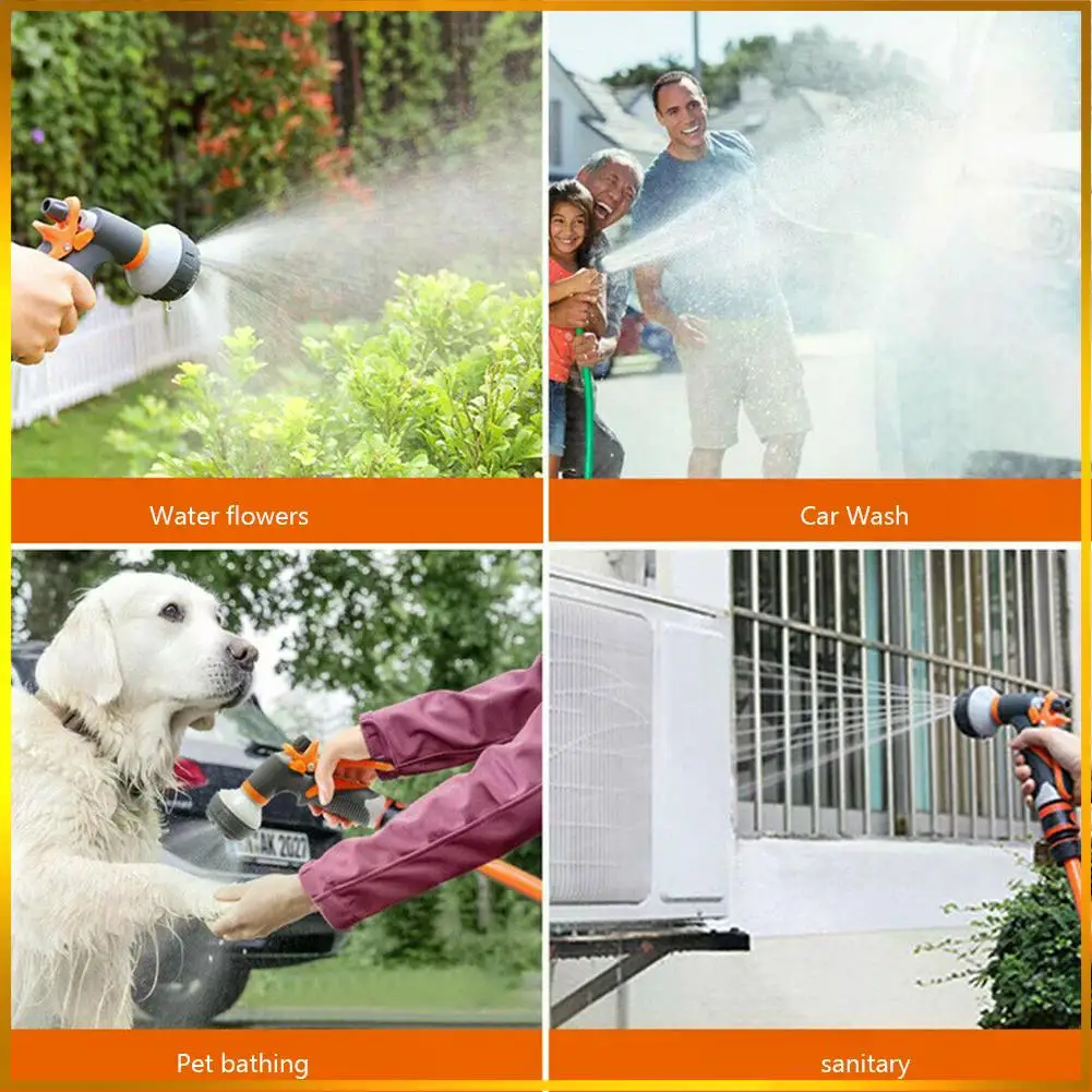 

Hand-Held Garden Spray Nozzle Multi-Function Water Pipe Nozzle High Pressure Watering Irrigation Sprayer Adjustable for Car Wash