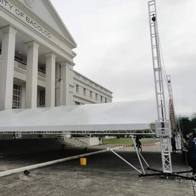 

Heavy Duty Outdoor Large Event Stage System For Outdoor Concert With PVC Roof Cover
