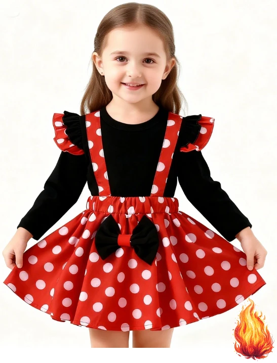 

Internet-famous girls' princess dress, stylish and cute polka dot tulle dress, girls' one-piece dress