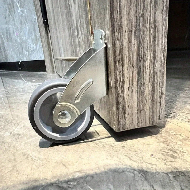 2pcs Door Support Wheel Durable Aluminum Alloy Anti-Falling & Wear-Resistant Vertical Hinged Base for Smooth Sliding on Wooden