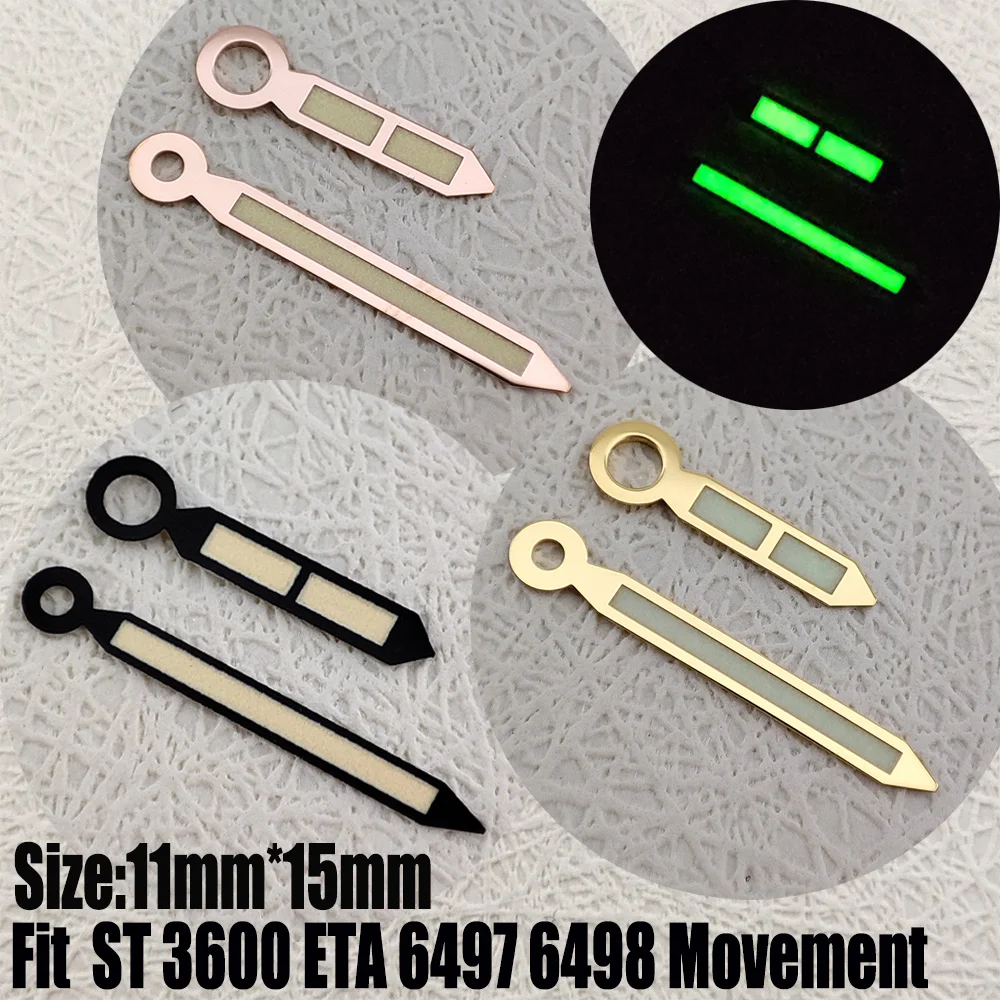 Lancette dell'orologio 6497 lancette 6498 lancette 3600 lancette Aghi per orologi Puntatore per orologi Accessori adatti per movimenti ETA 6497/6498 ST3600
