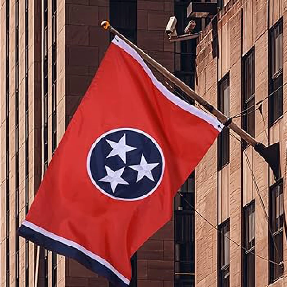 FLAGLINK 90x150 سم علم ولاية الولايات المتحدة الأمريكية تينيسي للزينة