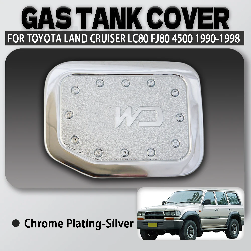 

Chrome Plated Silver Car Gas Tank Cover Trim For Toyota Land Cruiser Lc80 FJ80 4500 1990-1998 Car Accessorie Exterior Decorate
