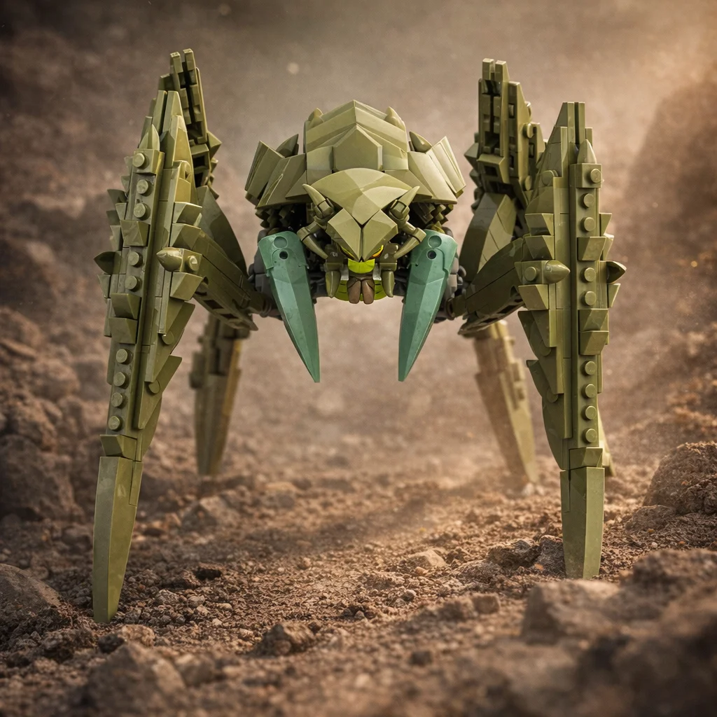 

MOC Insect Mecha Building Blocks Model Sci-Fi Creature Robot DIY Assembly Bricks Toy Display Ornament Gift for Kids Adults