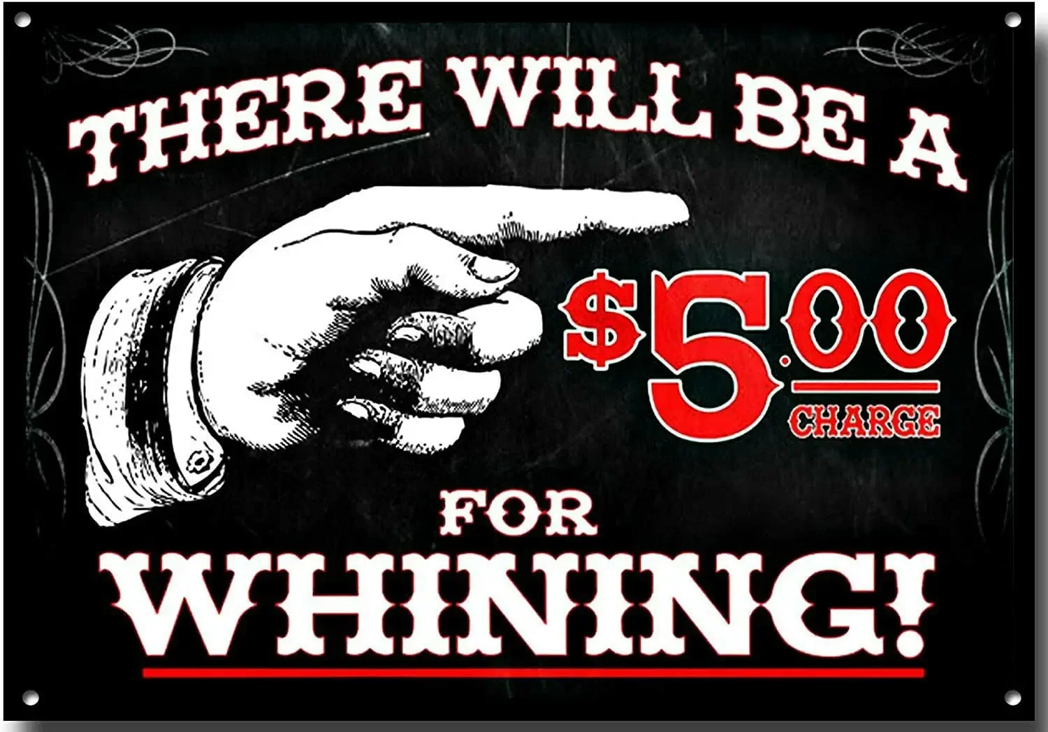 Tattoo Metal Sign 5 Dolla Whining Charge Funny Novelty Tattoo Parlour Sign Ink Pub Club Cafe Bar Home Wall Art Decoration Poster