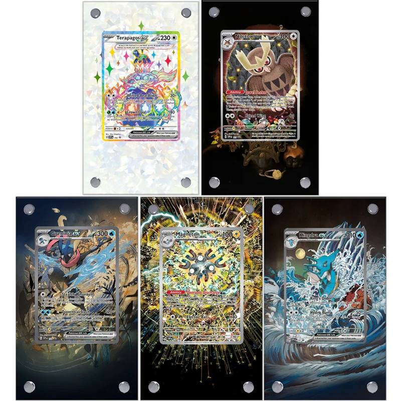 

Pokemon Noctowl Kingdra Greninja Extended Art Display Case Collection Card Extended Painting Psa Anime Display Rack Excluding