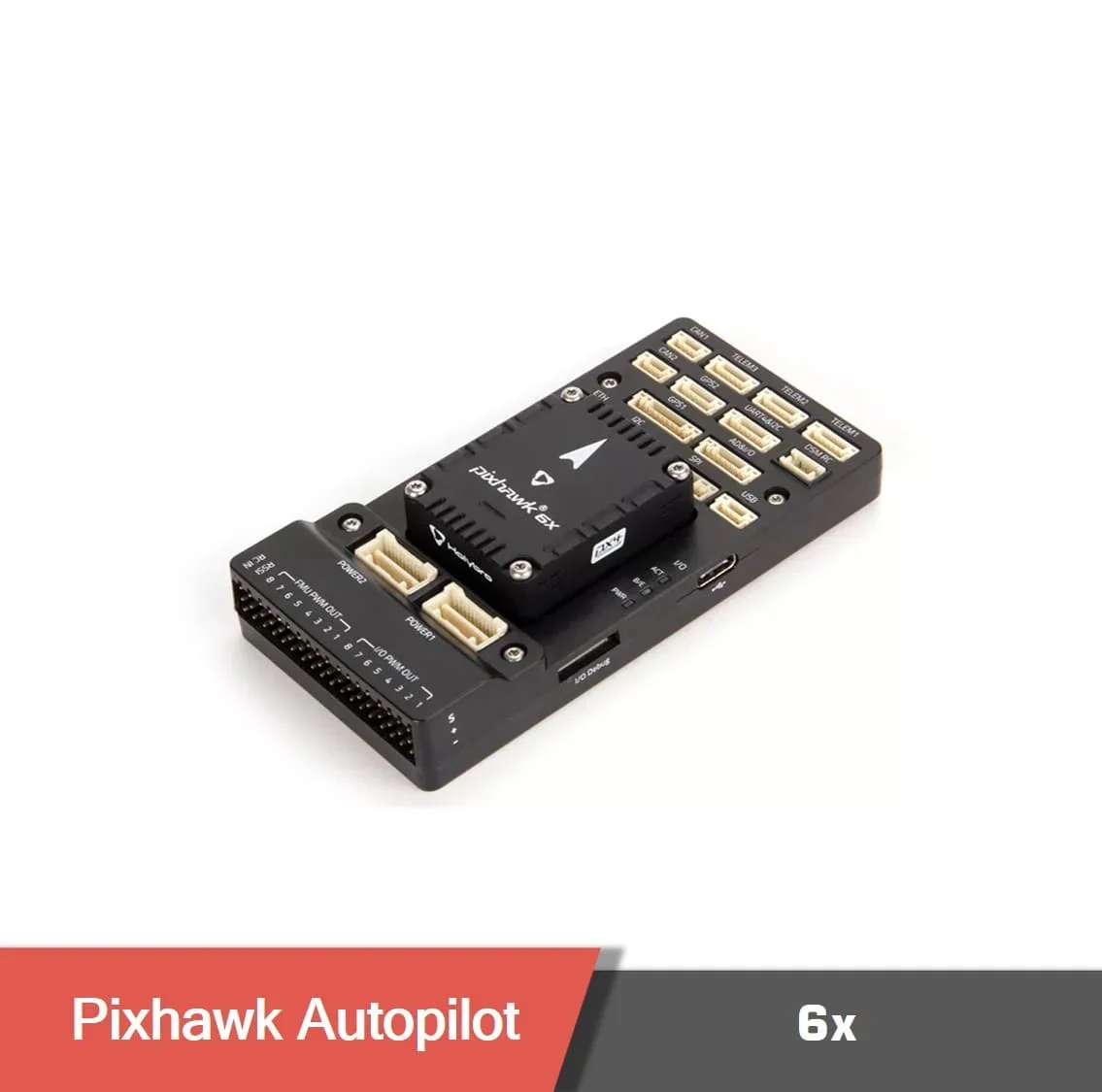 Pixhawk 6X STM32H7-Plataforma UAV Accelada Multirotor Asa Fixa VTOL Interface Ethernet Material Plástico Durável