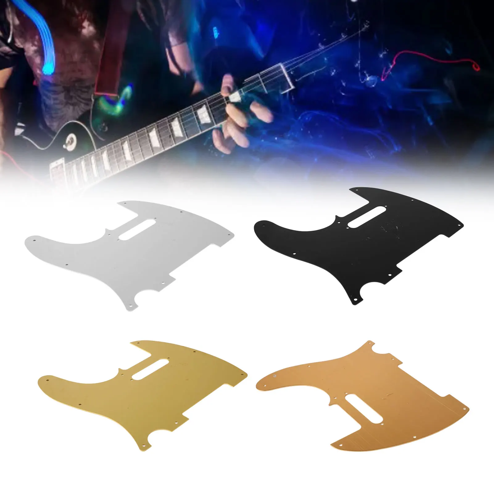 

Накладка для электрогитары, высокопрочная устойчивая к царапинам передняя защитная пластина из алюминиевого сплава, защитная пластина для электрогитары