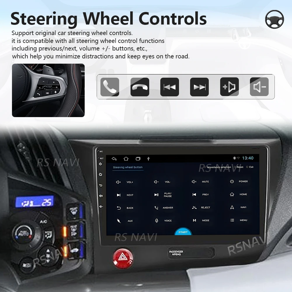 RSNAVI Android 16 For Honda CR-Z 1 CRZ LHD 2010 - 2016 Carplay Auto Qualcomm Screen Car Radio Player 360 Camera Wireless