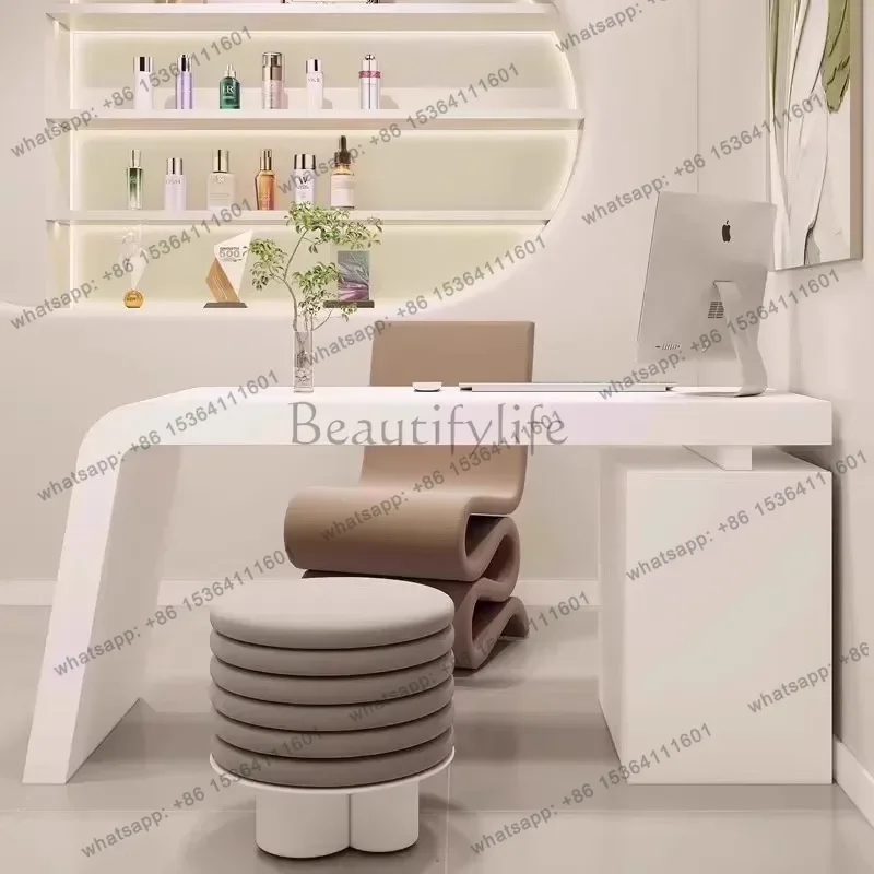 LD Minimalist Organizer Office Desk Shelves Creativity Long Straight Secretary Computer Desks Unusual Quality Bureau Desk