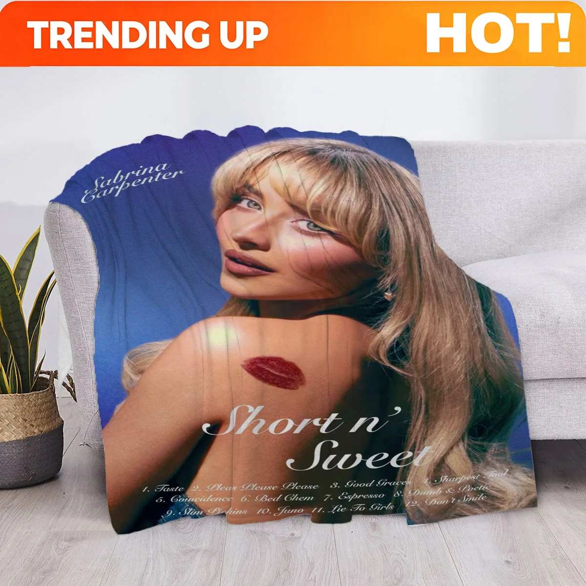 Customize Blanket Sabrina Carpenter Luxury Cover Plaid Fluffy Soft Blankets & Throws Throw Sofa Knee Microfiber H Anime Child Cu