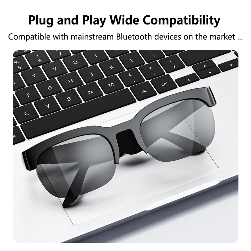 Lunettes intelligentes AI Lenovo, caméra de prise de vue vidéo 8K, appels Bluetooth, traduction AI en temps réel, lecture de musique, caméra de prise de vue vidéo