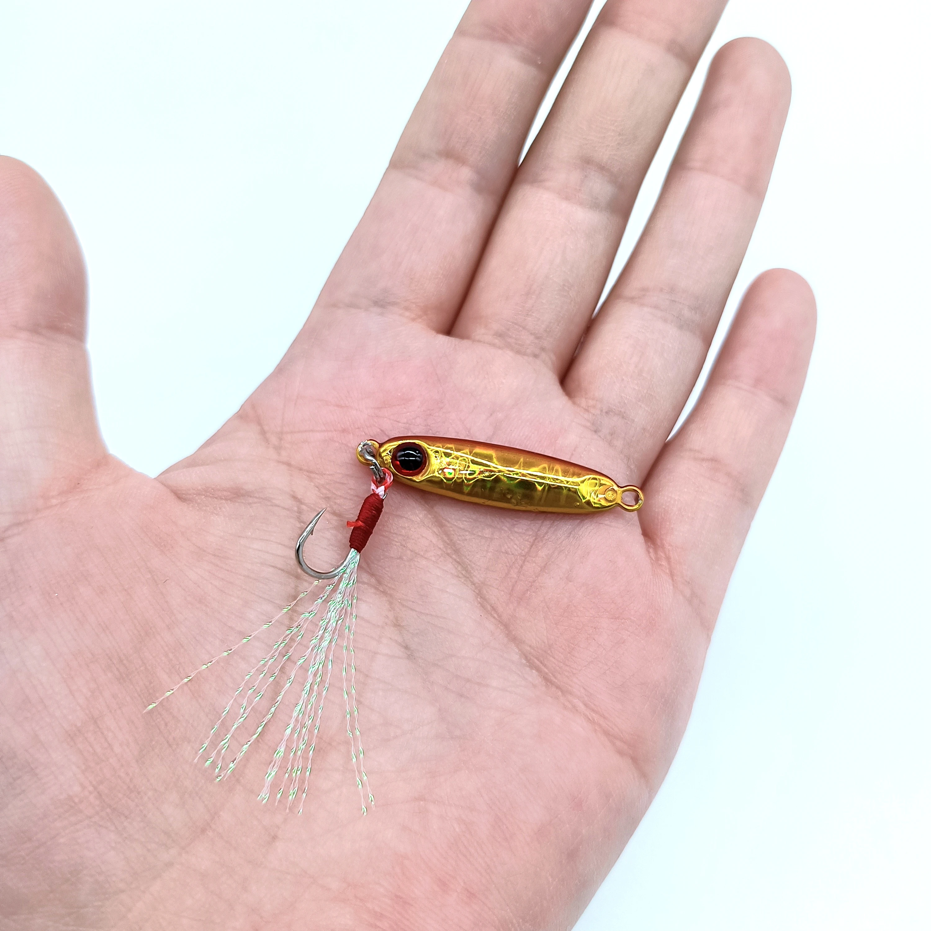 HOOFISH 1PCS Microjigging Angeln Locken 5,5g/32mm Mini Jig Köder Isca Künstliche Jig mit Einzel Haken angeln Zubehör – Detail 10