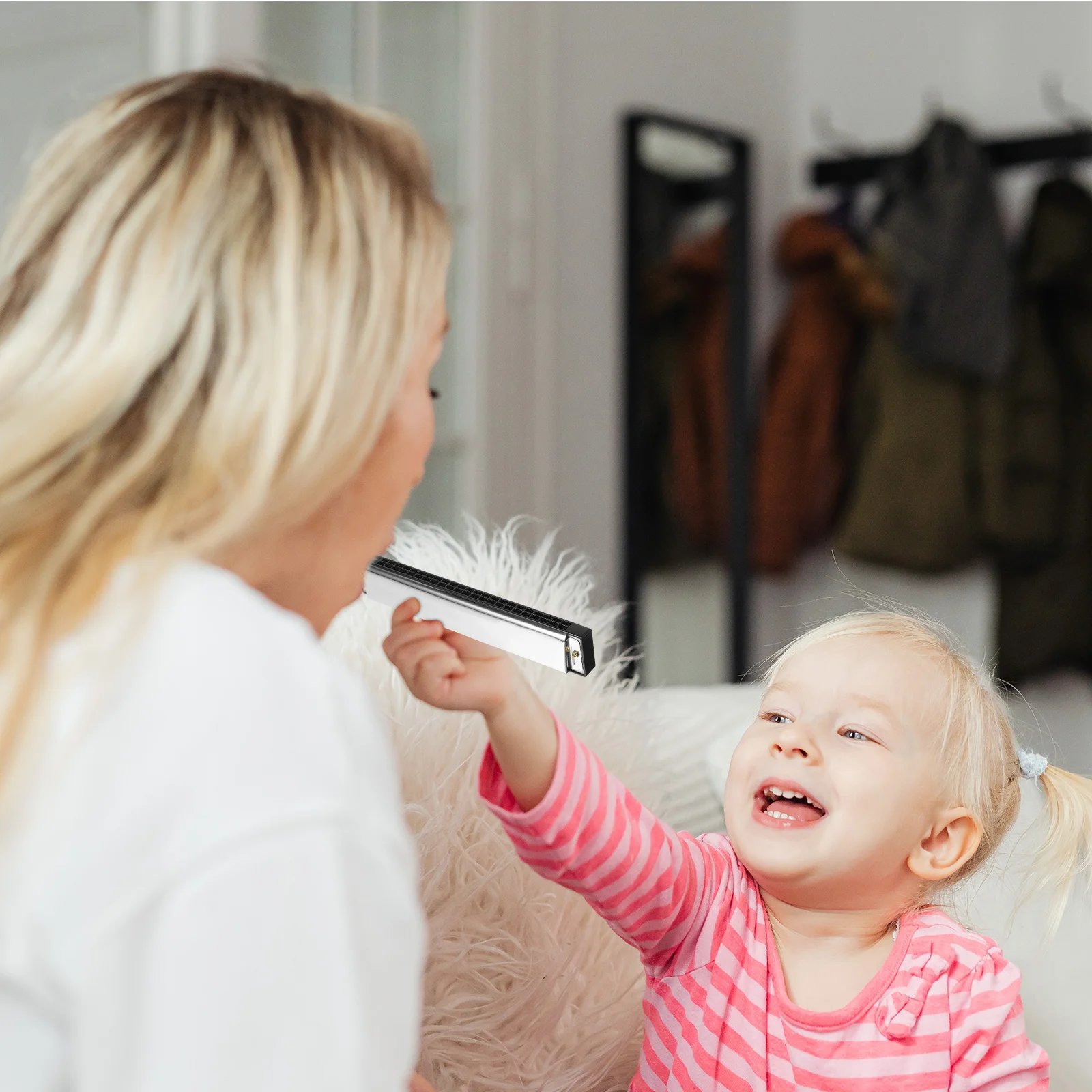 

1Set C Key 24 Holes Harmonica Premium Material Stable Design Smooth Tone Educational Musical Instrument Harmonica