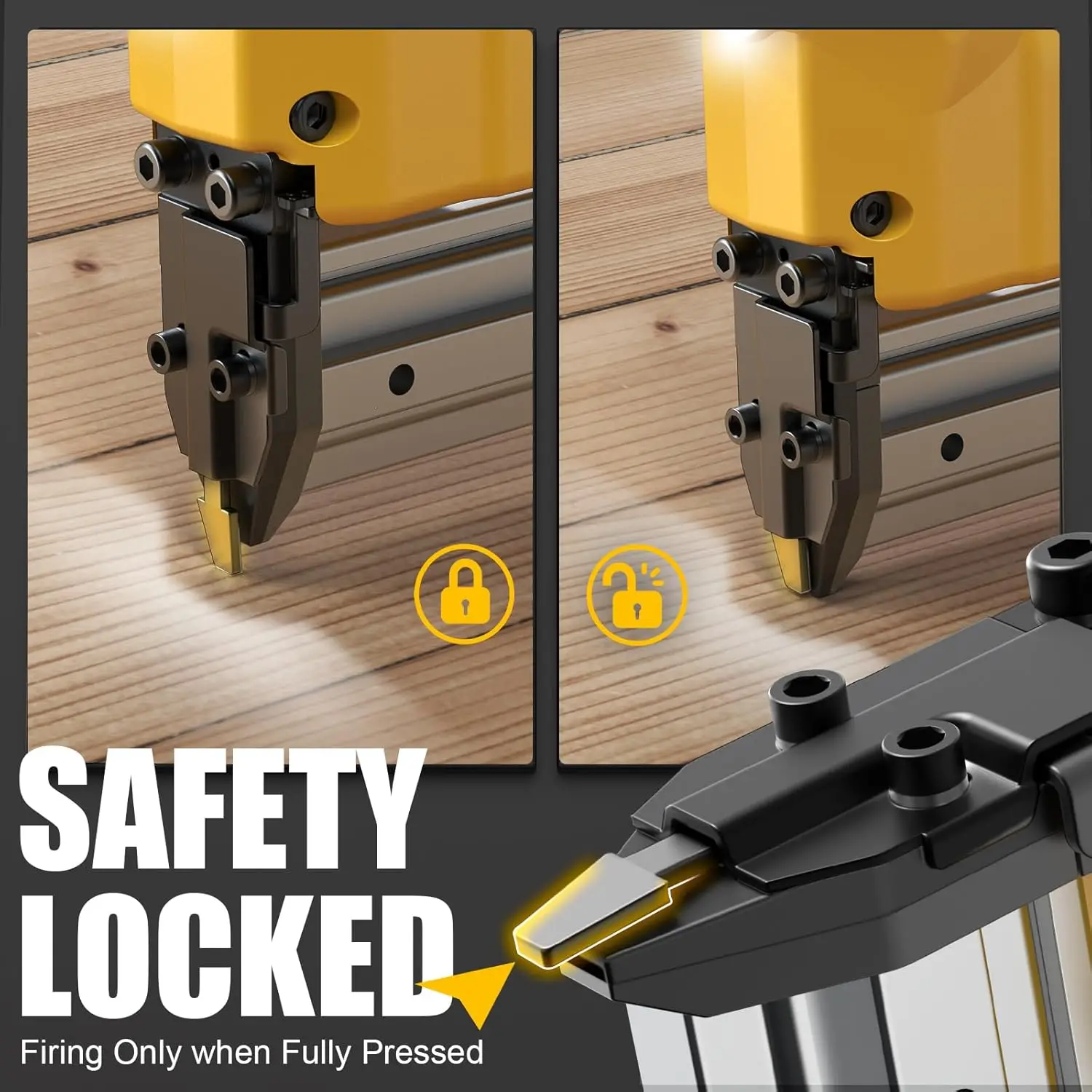 Pemaku Brad tanpa kabel untuk Dewalt 20V MAX baterai: pistol kuku Brad elektrik dengan 18 ukuran kuku untuk pelapis pertukangan kayu