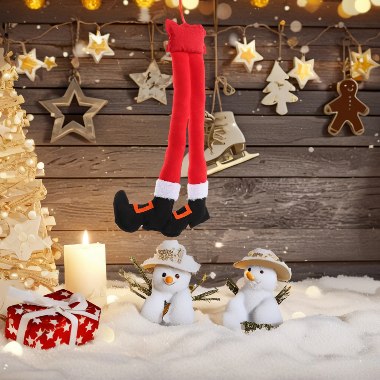 

Santa Leg Christmas Elf Leg Hanging Car Tree Decoration Xmas Tree Topper Festive Ornament Centerpiece Christmas Decorations