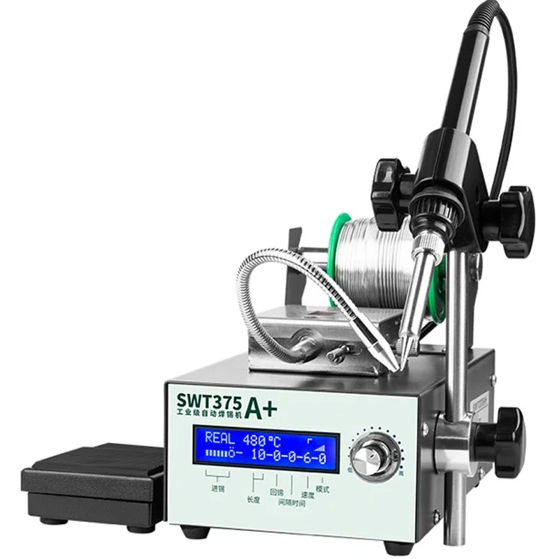 SWT375A+ Semi-automatic Foot-operated Solder Machine 75w Soldering Station Electric Welding Iron LED Digital Soldering Iron