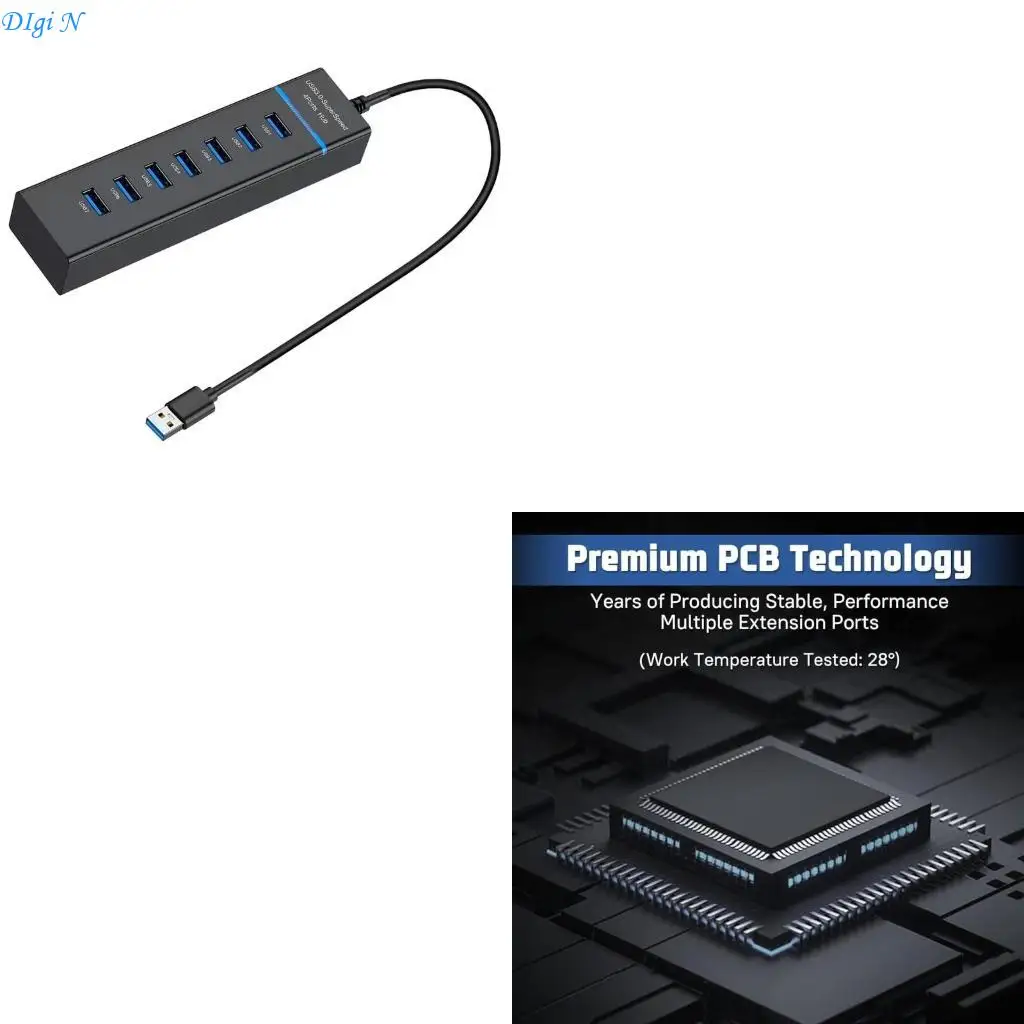 

USB3.0 HUB 7PORT расширение светодиодные индикаторы USB Splitter для высокоскоростной передачи данных и Multidevice Connectivity