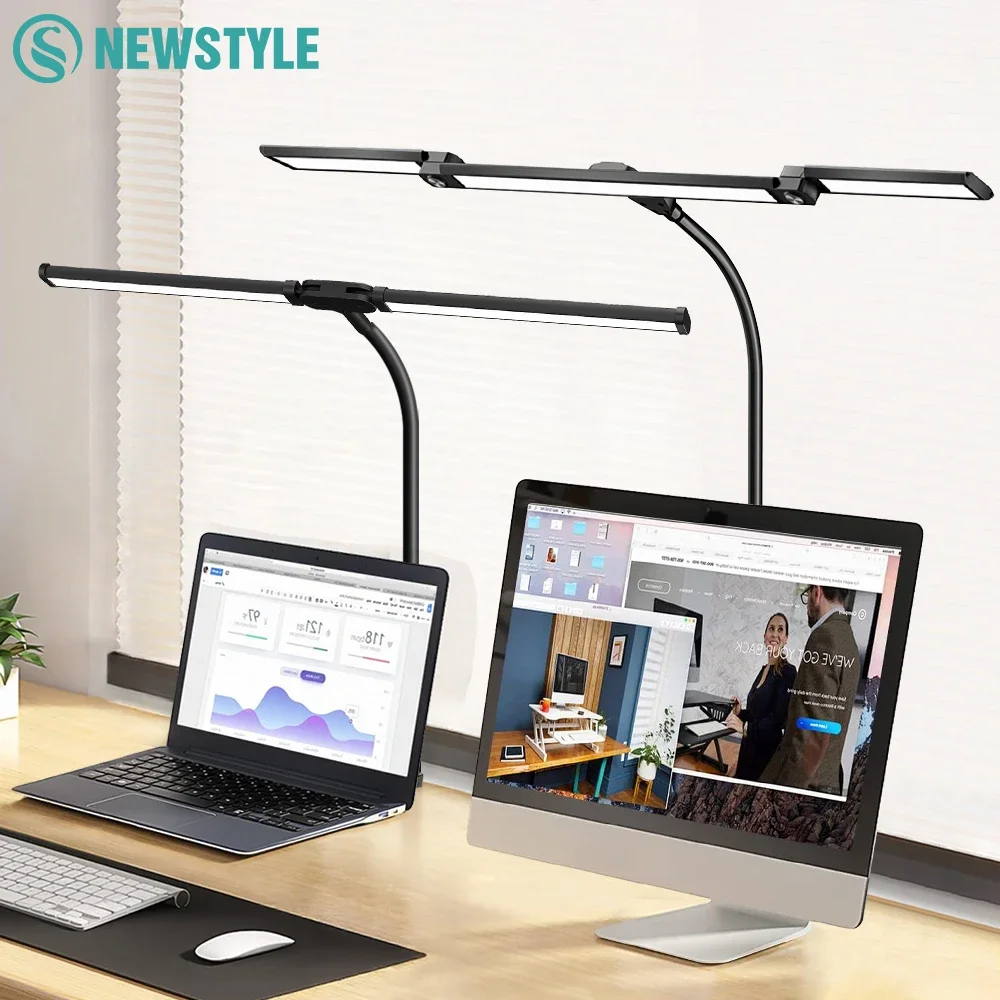 

Домашний светодиодный монитор для чтения, компьютерный монитор, настольная лампа, гибкая гусиная шея с регулируемой яркостью, офисный настольный светильник для архитектора для работы и учебы