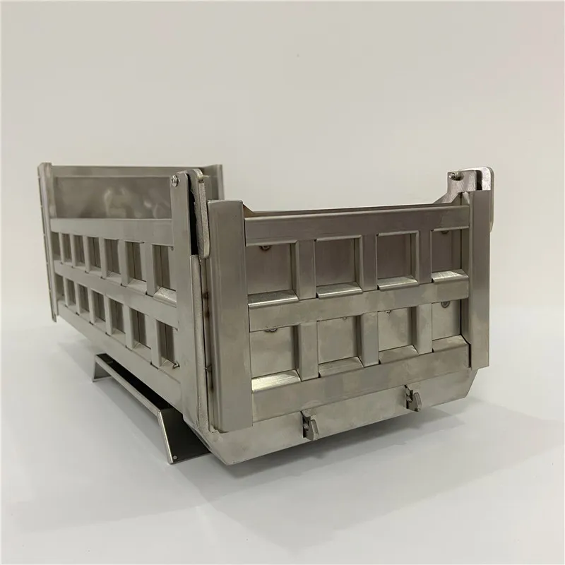 6*6 8*8 Metal Square Bucket 1/14 Tamiya RC Hydraulic Dump Truck Universal F Frame Hydraulic Lift Dump Truck Square Bucket Shell