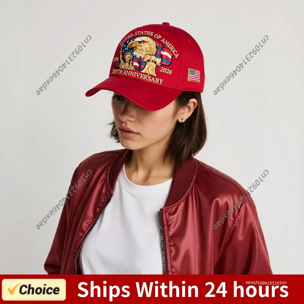 

US 250th Anniversary Cap Adjustable Retro Washed Patriotic Cap US 250th Anniversary Tribute Hat Trucker Hat for Men & Women