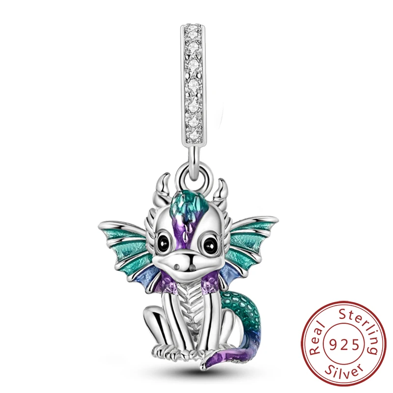 925 Sterling Silber Anhänger Charms Perlen Grünes Vierblättriges Kleeblatt Liebe Familienbaum Charms Passend für Original-Armband Damen Schmuck Geschenk