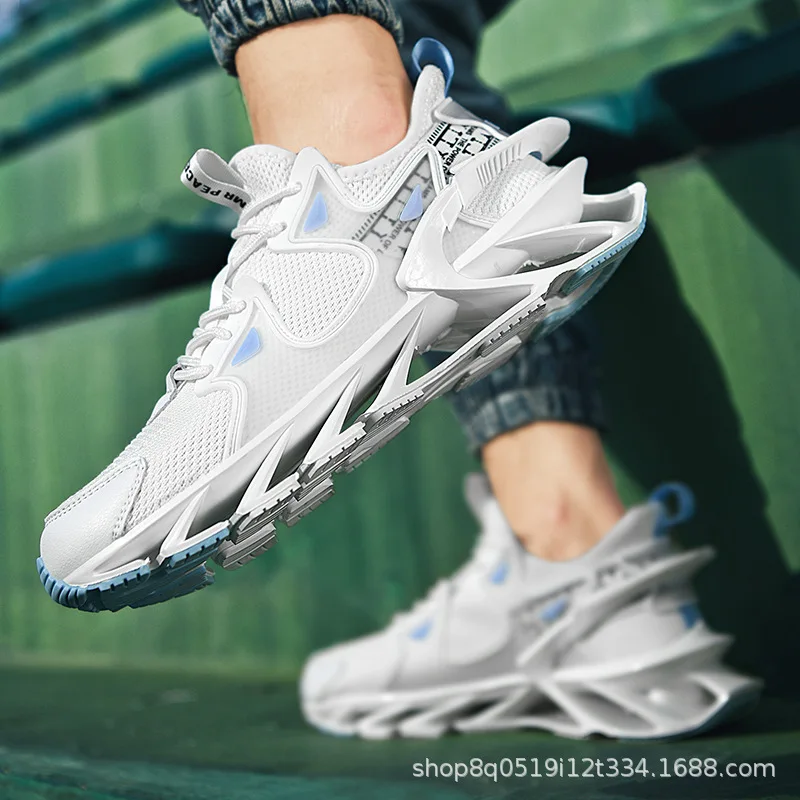 Men's casual shoes, new extra-large size blade shoes, high-top sports shoes for men, outdoor