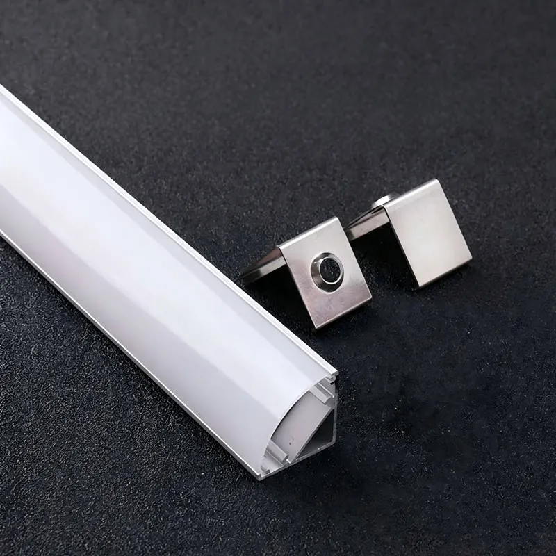 1-30pcs/Lot Perfil Aluminio LED Corner Aluminium Profile Channel Holder for LED Strip Light Bar Cabinet Lamp Kitchen Closet