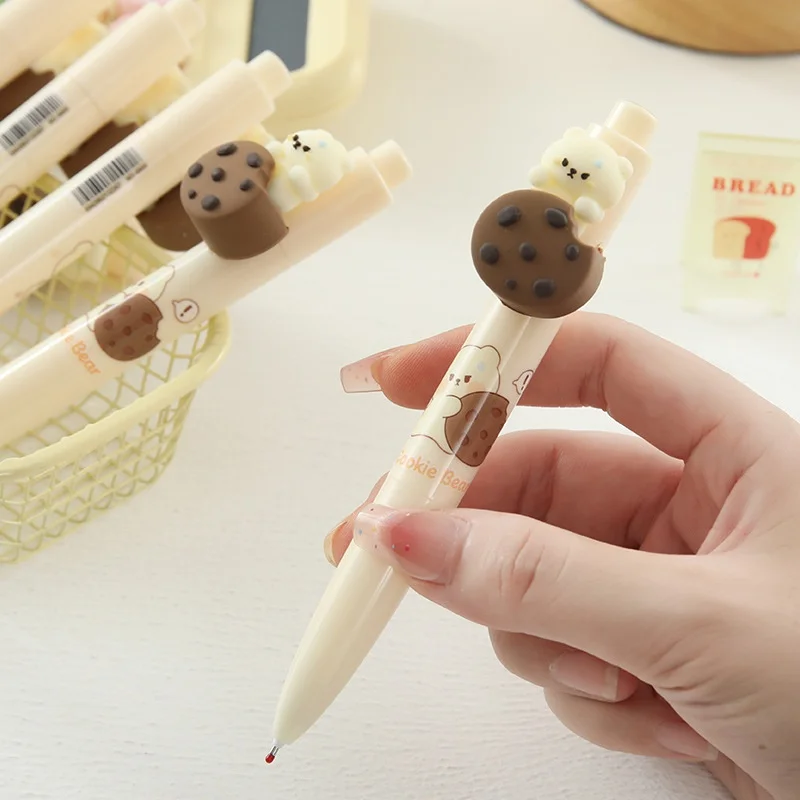 

36PCS/ лот KAWAII печенье медь пресс гель ручка мило 0,5 мм черные чернила нейтральные ручки рекламные школьные принадлежности офиса