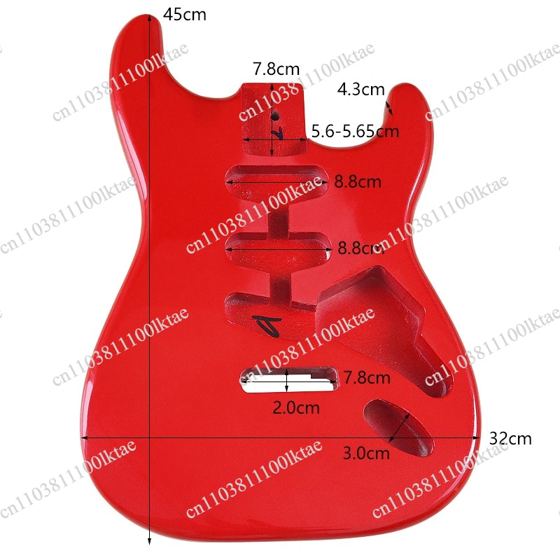 Suitable for ST3 Electric Guitar Body with Shielding Paint DIY Accessories Color  Alder Single Single Pickup