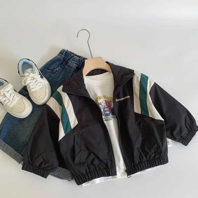 1-10Y Boys Girls Baseball Uniform Zipper Jacket Coat for Children's Clothing Baby Teens Kids Fashion Waterproof Tops Outwear - view 6