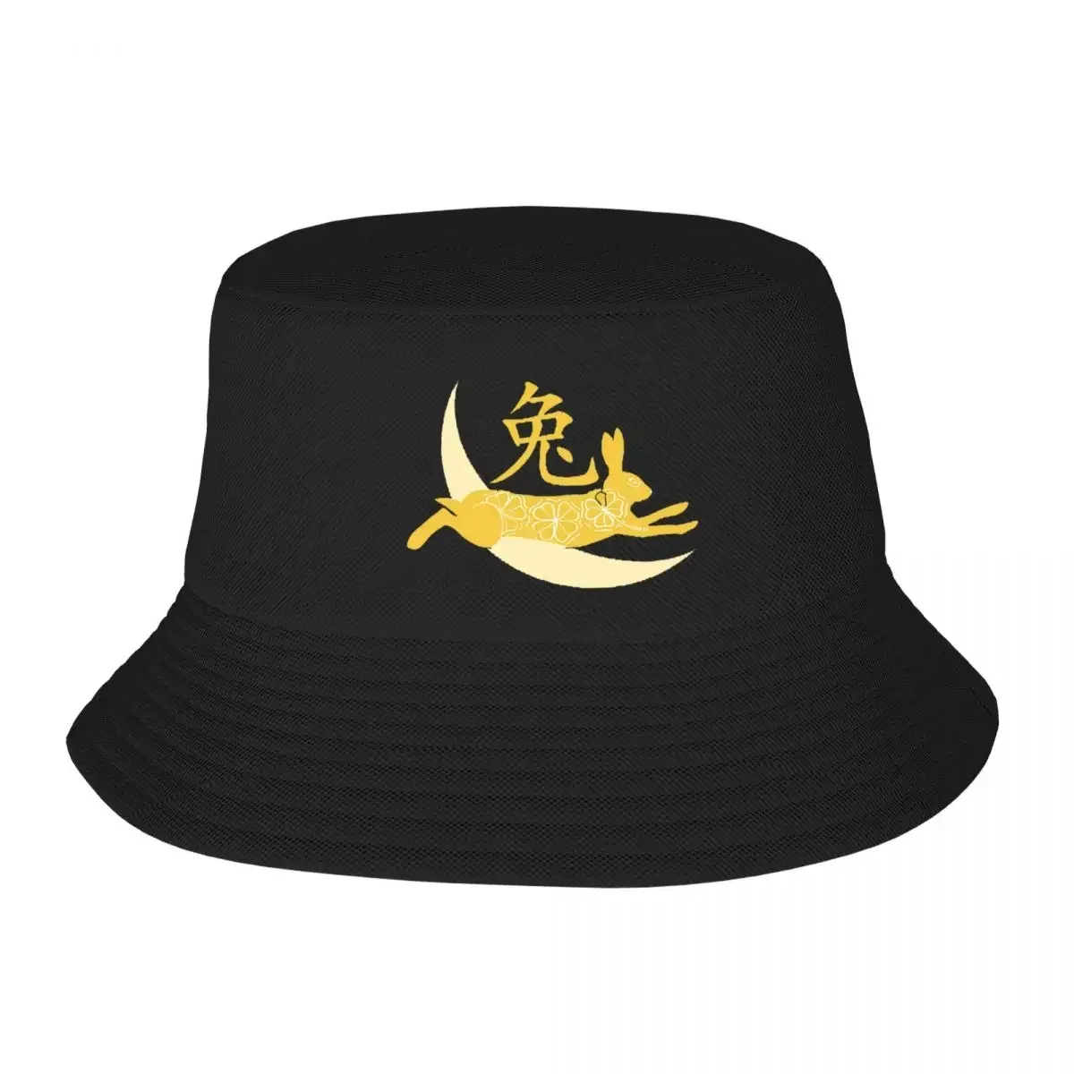 Bright Gold Zodiac Rabbit Chinese New Year Year Of The Rabbit Bucket Hats Hat Hats Fisherman Hats Summer Beach Fishing Caps