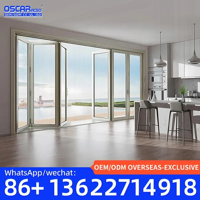 باب أكورديون قابل للطي متعدد الأغراض قابل للتخصيص، مثالي لمساحات المكاتب الأوروبية، بيع المصنع مباشرة، باب قابل للطي #3