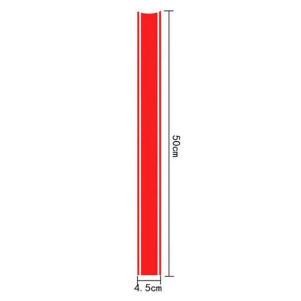 2-4แพ็ค50X4.5ซม. สติ๊กเกอร์รูปลอกติดรถมอเตอร์ไซค์ DIY ถังน้ำมันเชื้อเพลิงก๊าซสำหรับร้านกาแฟ RACER สีแดง