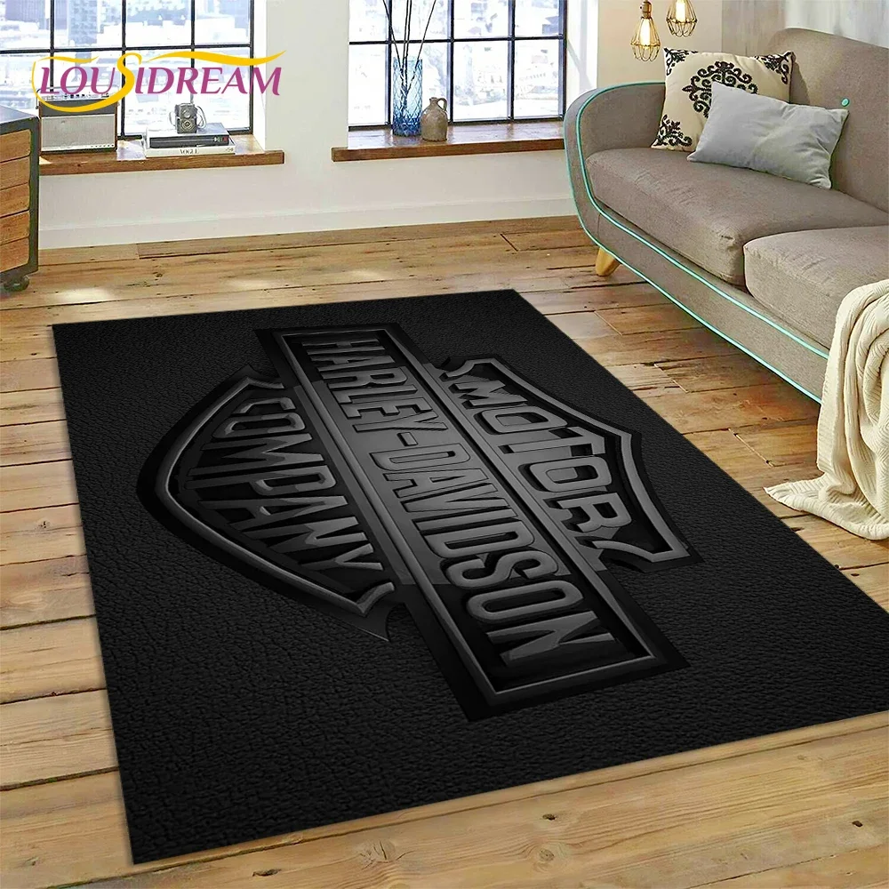 27 Style Harley-y Motorcycle Logo Rug Carpet for Living Room Bedroom Home Decor,floor Mat Non-slip for Sofa Doormat Gift kids view 5