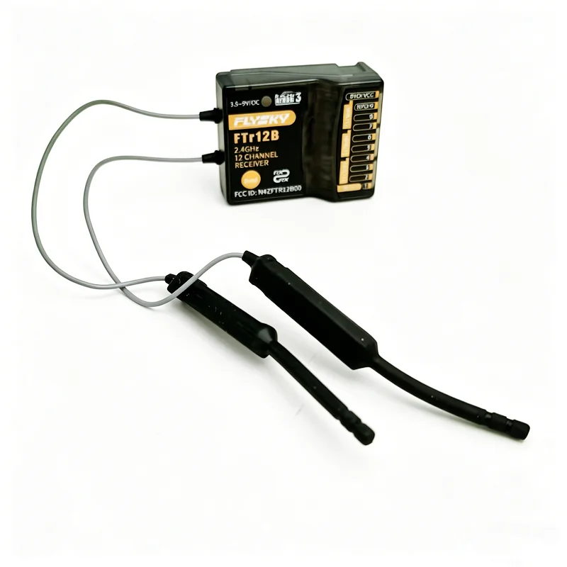 

Flysky FTr12B 12-Channel Receiver, AFHDS 3 2.4G Bidirectional Dual Antenna, Supports PWM/PPM/i-Bus/S.Bus