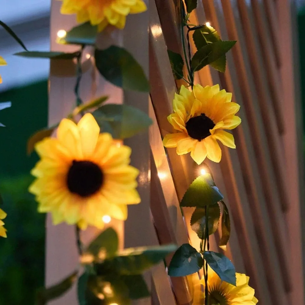 طاقة البطارية LED أضواء الجنية أوراق اصطناعية عطلة عيد الميلاد جارلاند مصباح الزفاف في الهواء الطلق حديقة غرفة الديكور نافيداد