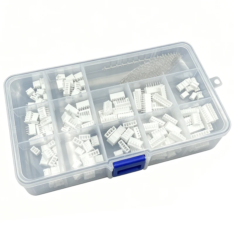 220PCS JST PH2.0 Male Female Plug Socket With Box Set PH 2.0mm Connector Kit Straight Pin Terminals 2P 3P 4P 5P 6P 8P Pitch