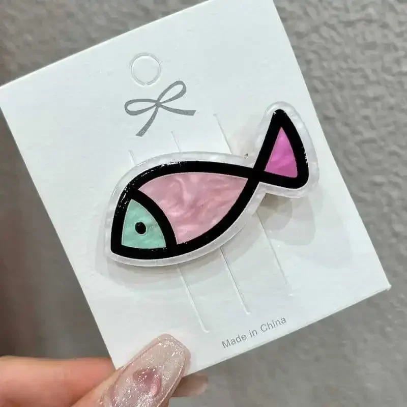 

Japanese Kawaii Fish Bone Hair Clips-Cute Cartoon Acrylic Hairpins for Girls, Fun Student Hair Accessories for Bangs&Broken Hair
