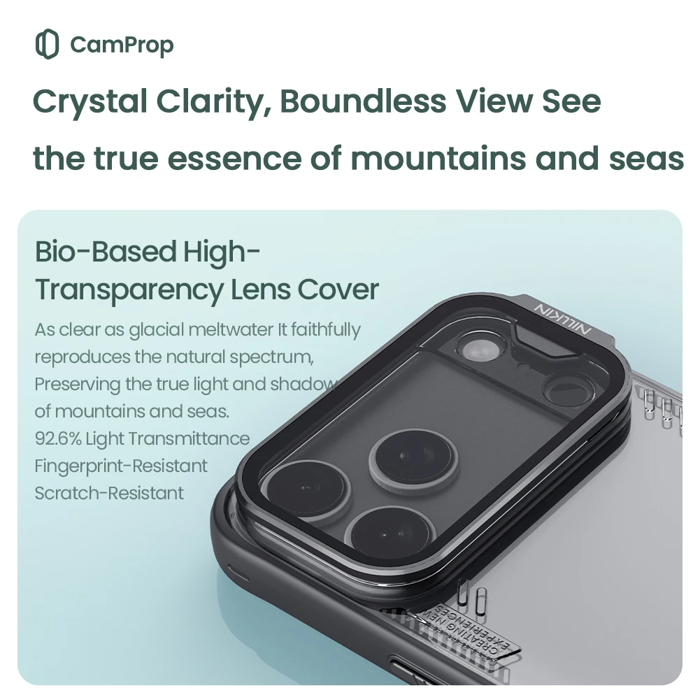 

Nillkin for iPhone 17 Pro Max / 17 Pro case iceblade Prop Camera Stand tranparent clear Lens 360 Full Protection Back cover