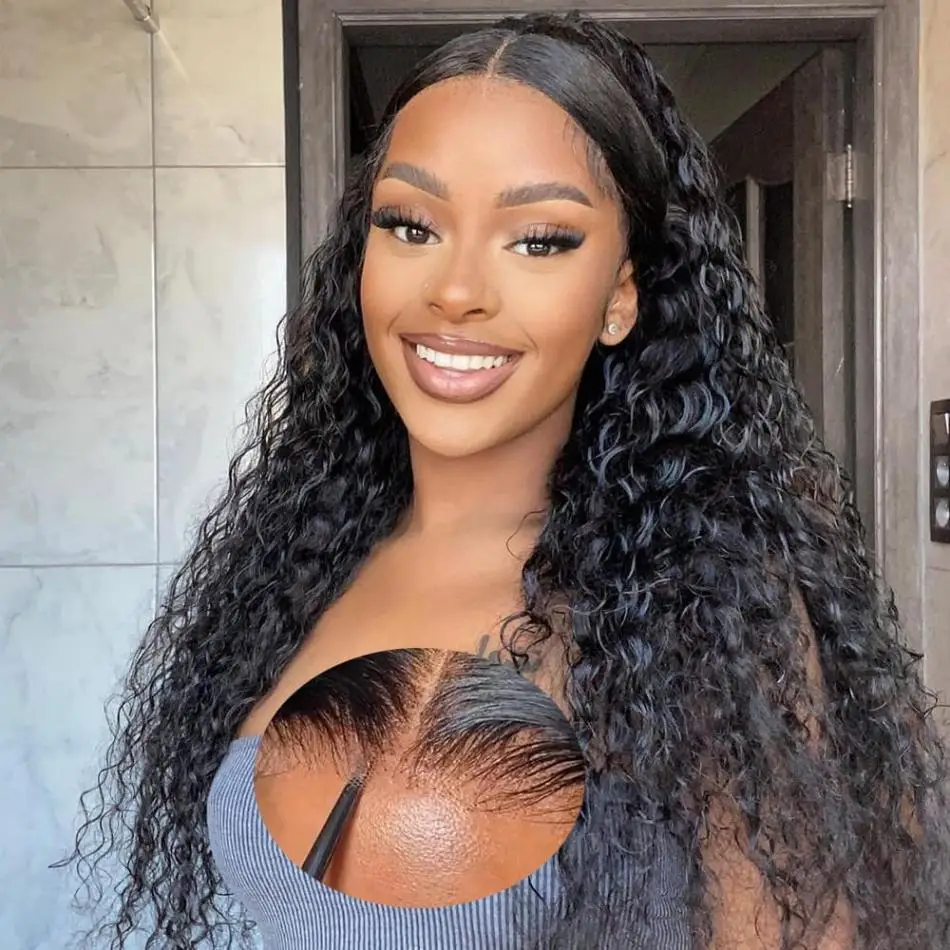 Glueless Preplucked Human Wigs Ready To Go Curly Wigs 5x5 Lace Frontal Wig 4x4 Brazilian Closure Wig 30 Inch Lace Front Wigs