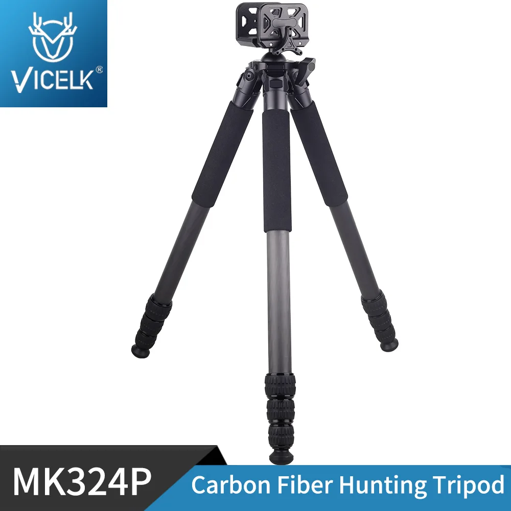 

VICELK Clamping Carbon firber Tripod Stand with Integrated Clamp Head Lightweight Adjustable Legs for Hunting and Outdoors